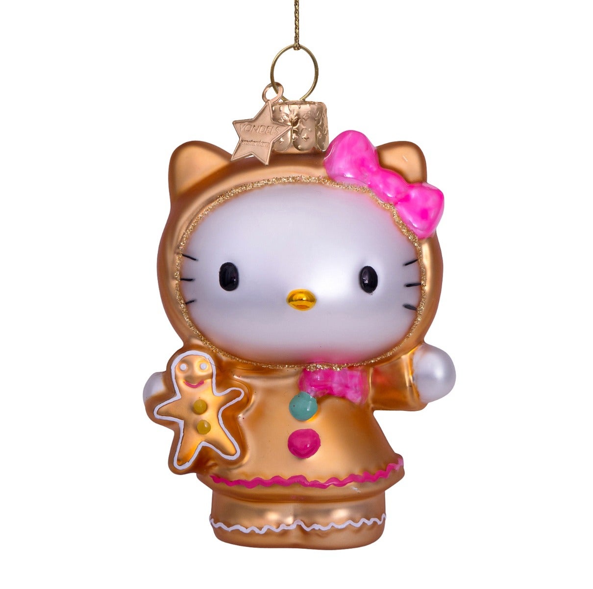 Vondels Kersthanger Hello Kitty gingerbread 9 cm