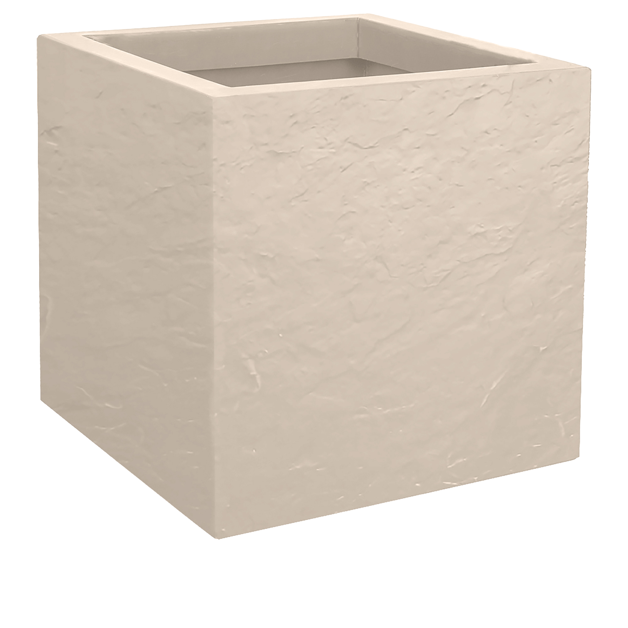 Eda Pot Volcania Up Vierkant Beige Limestone 29.5 x 29.5 x 29.5 cm