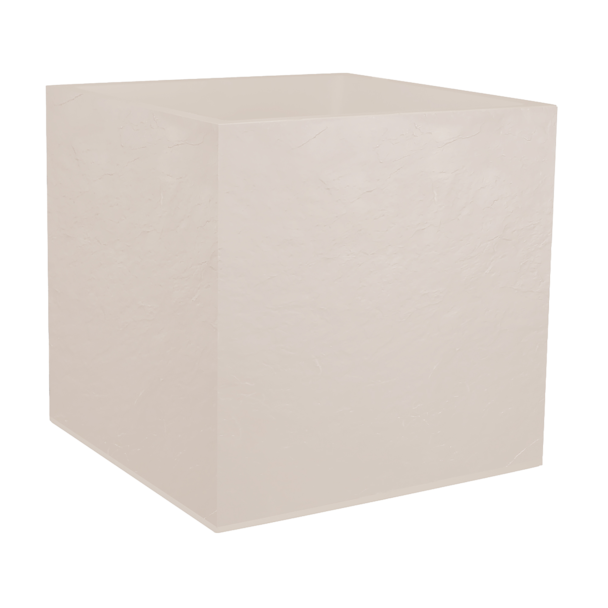 Eda Pot Volcania Vierkant Beige Limestone 39.5 x 39.5 x 43.5 cm