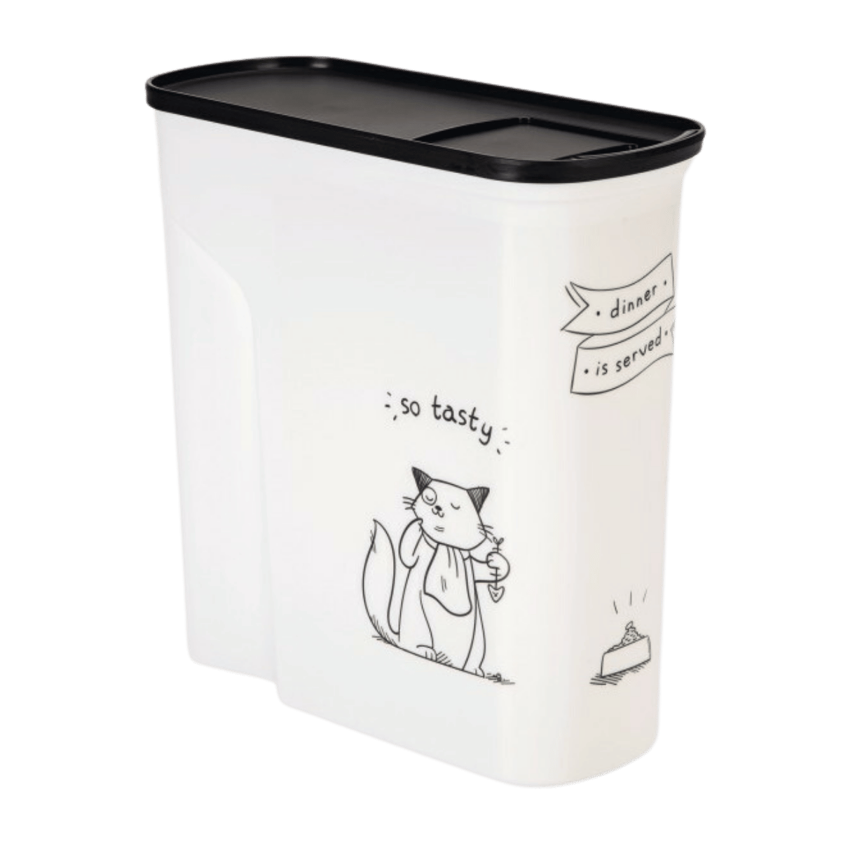 Curver Voedselcontainer Kat Dinner is Served Wit 6L 27 x 11 x 28 cm