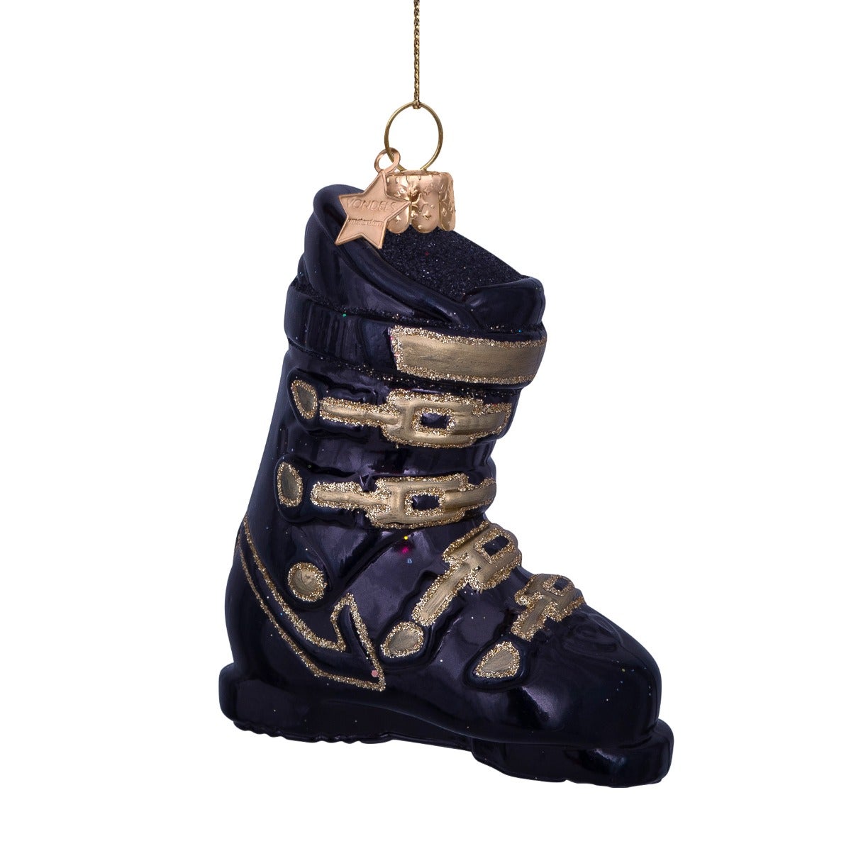 Vondels Kersthanger skischoen zwart 9.5 cm
