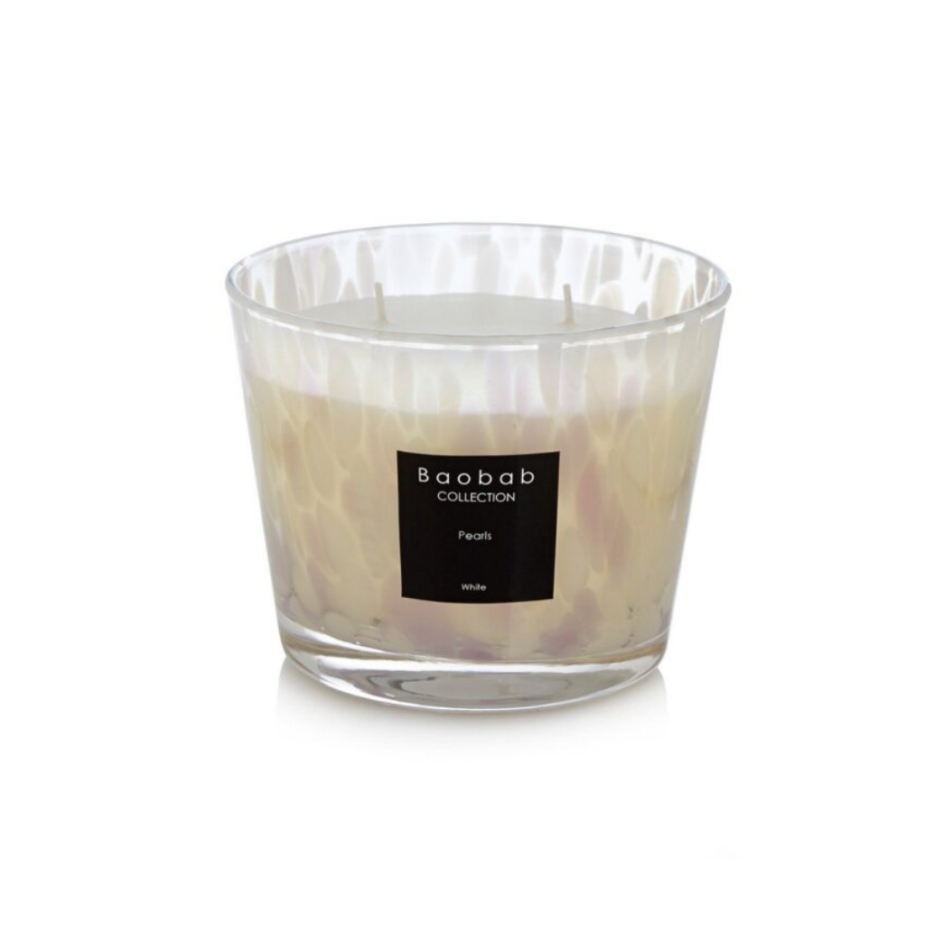 Baobab Geurkaars Pearls White Max 10