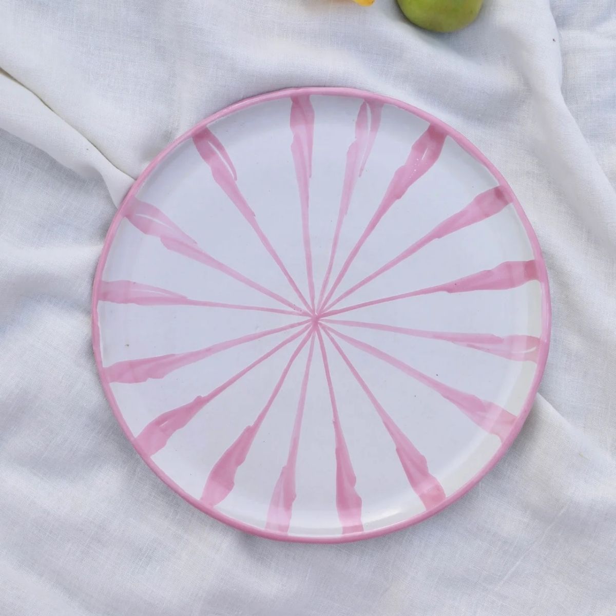 Lenta Living Ontbijtbord Granada Streep Roze 22 cm