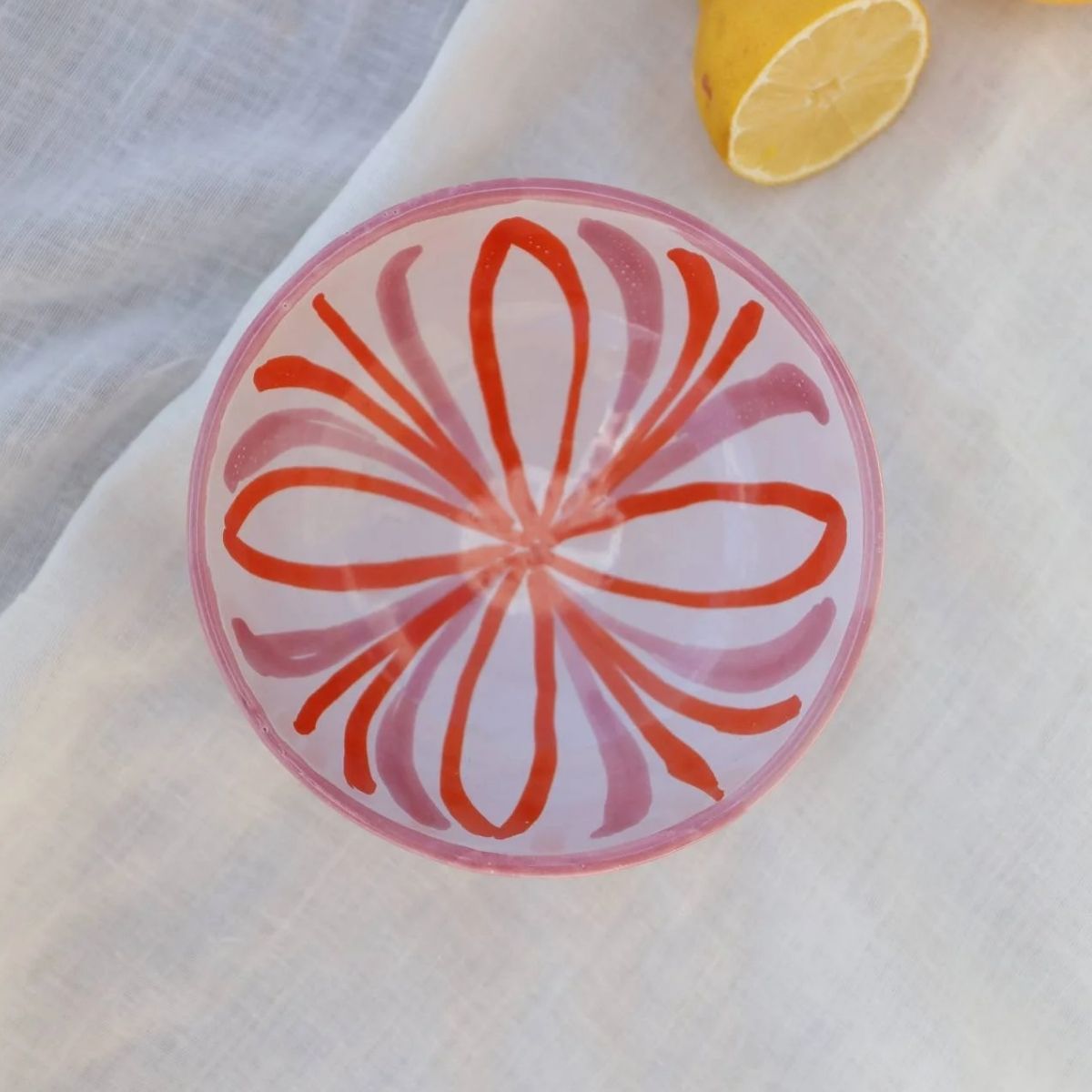 Lenta Living Ontbijtkom PXLL Roze Oranje 14 x 6 cm