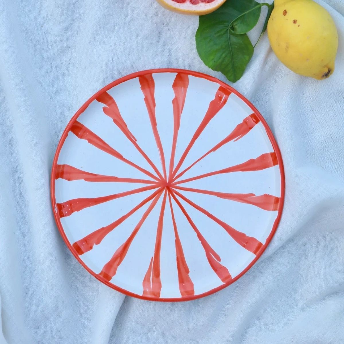 Lenta Living Dinerbord Granada Streep Oranje 28 cm