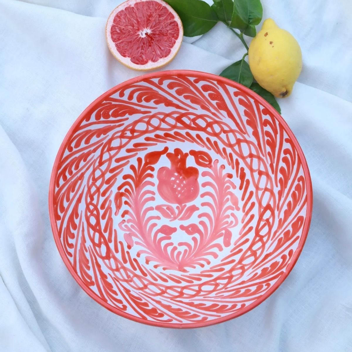 Lenta Living Schaal Groot Oranje Pomegranate 30 cm