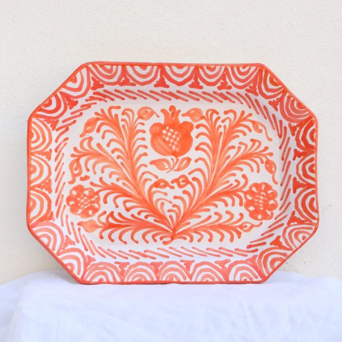 Lenta Living Serveerschaal Granada Pomegranate Oranje 33 x 25 x 4 cm