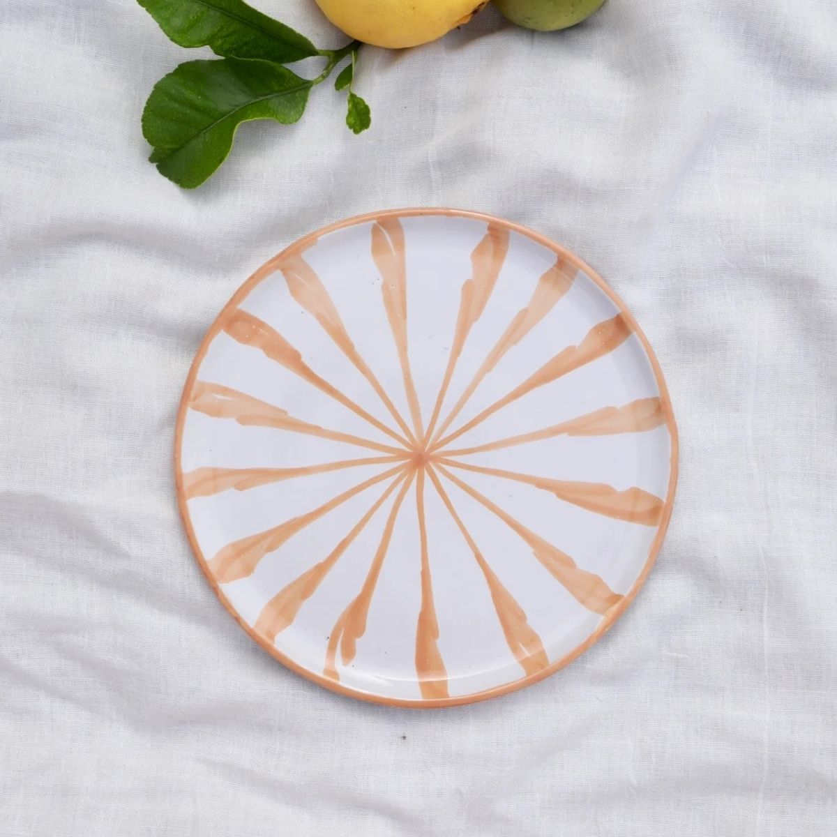 Lenta Living Dinerbord Granada Streep Peach 28 cm