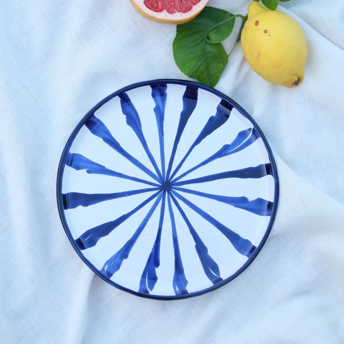 Lenta Living Dinerbord Granada Streep Azul 28 cm