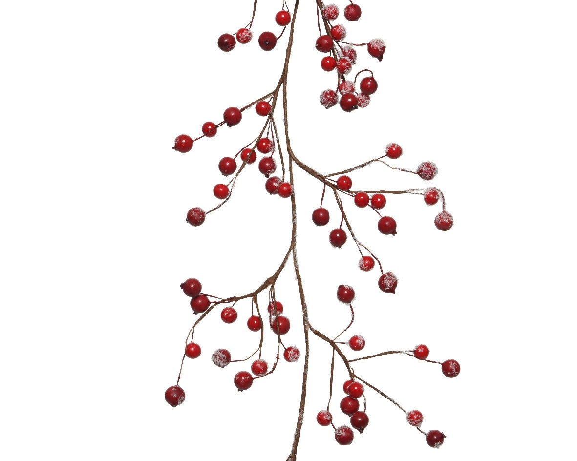Decoris Guirlande bessen sneeuw 130 cm