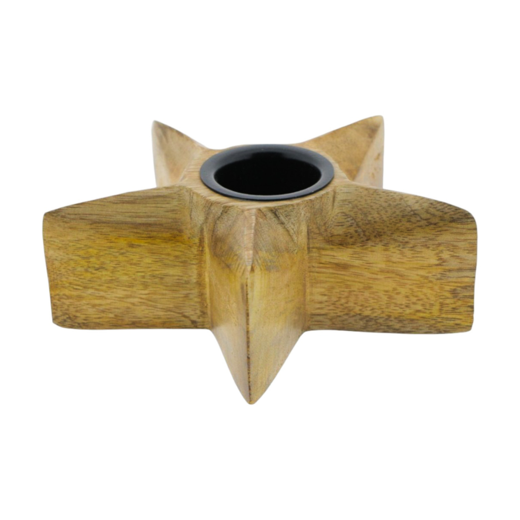 Home Society Kaarsenhouder Ster L Bruin 15 cm
