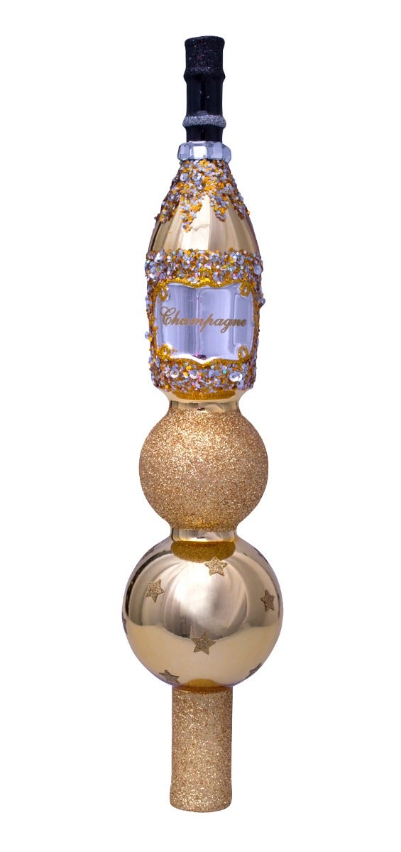 Vondels Kersthanger piek champagne fles 26 cm