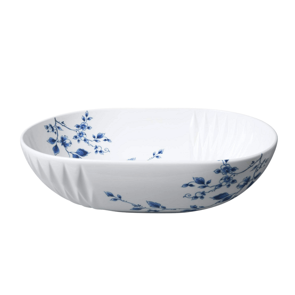 Heinen Delfts Blauw Schaal Blauw Vouw