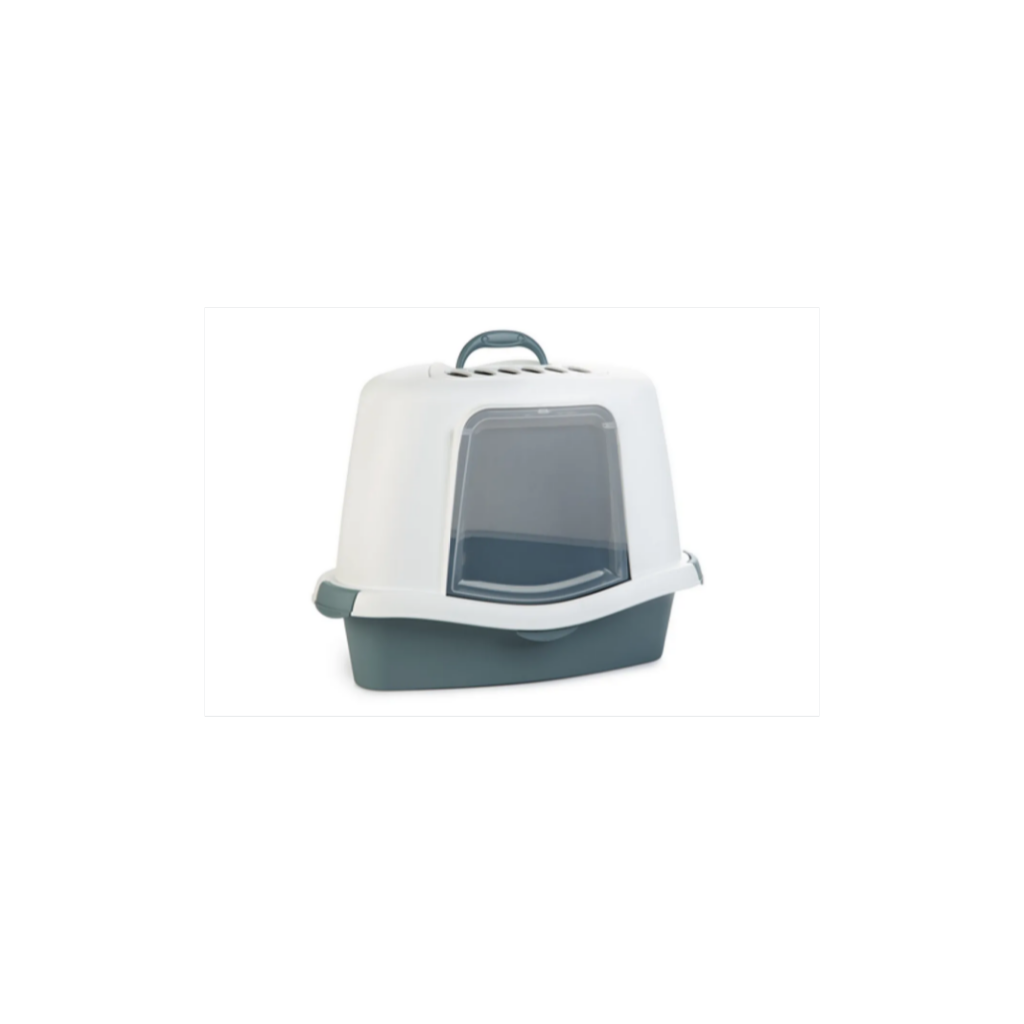 Kattenbak Sprint Corner+ wit lichtblauw 40x 56 x 40 cm