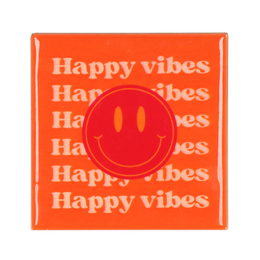 Tegel Happy Vibes Oranje 10 x 10 cm