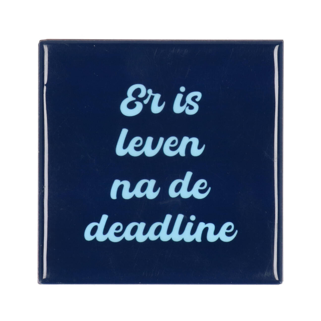 Tegel Er Is Leven Blauw 10 x 10 cm