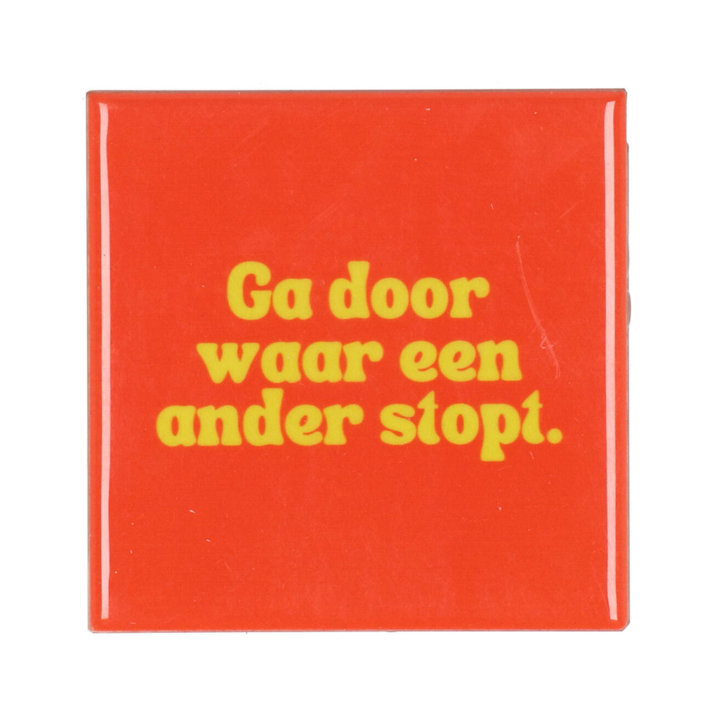 Tegel Ga Door Oranje 10 x 10 cm