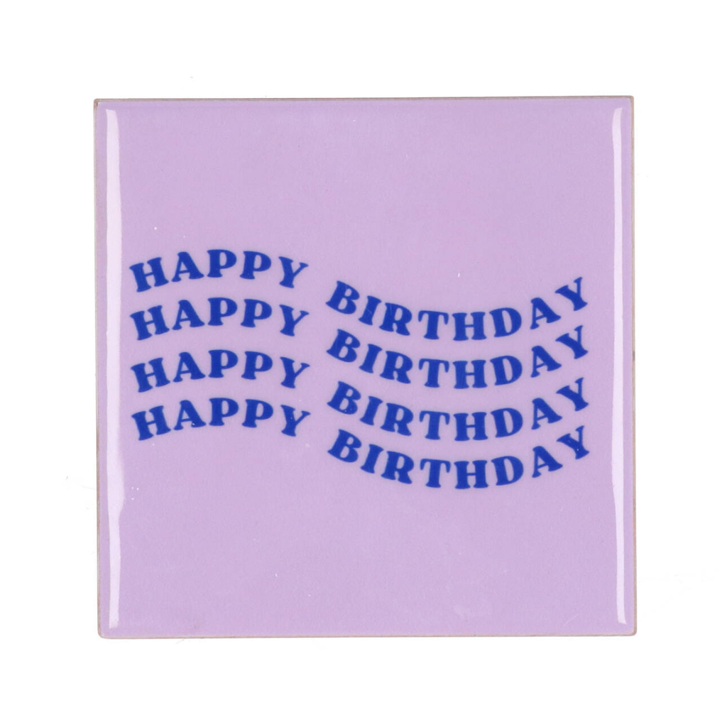 Tegel Birthday Paars 10 x 10 cm