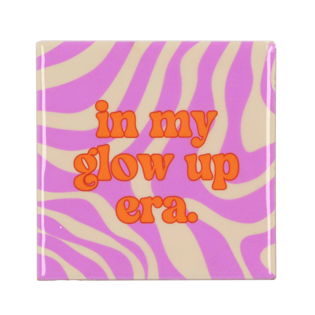 Tegel In My Glow Up Era Paars 10 x 10 cm
