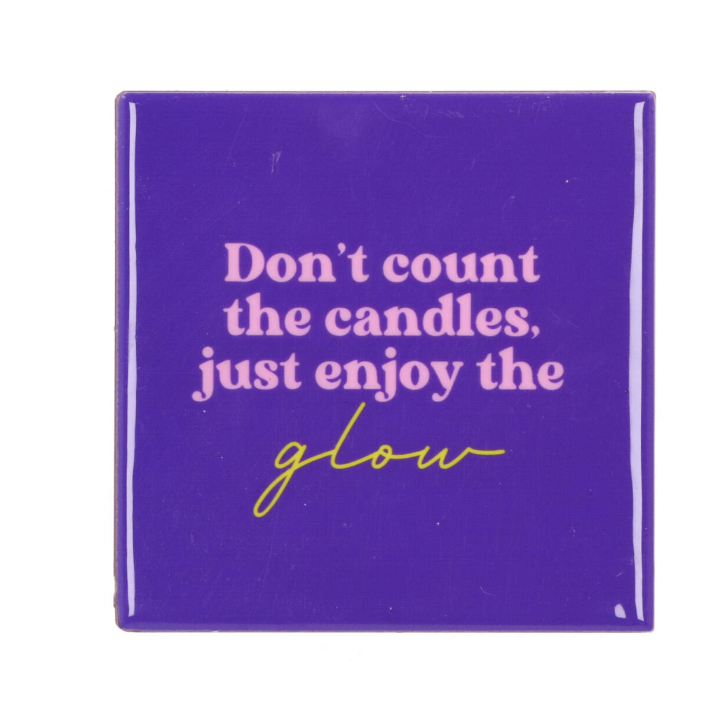Tegel Dont Count The Candles Paars 10 x 10 cm