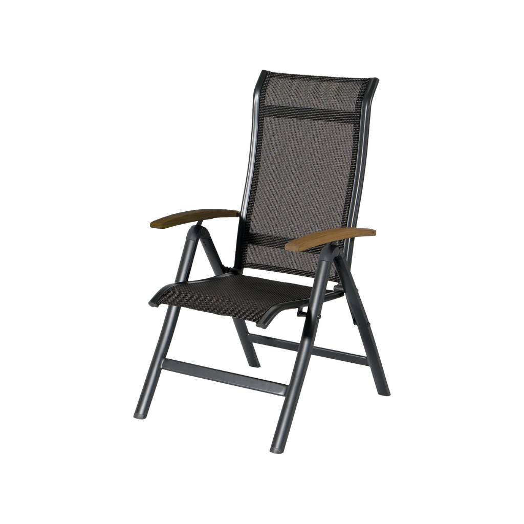 Hartman Verstelbare Tuinstoel Alice Antraciet 69 x 63 x 111 cm