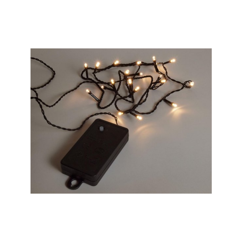 Batterijverlichting LED Warm Wit 3.75m 50 lichtjes 50 cm aanloopsnoer en timer