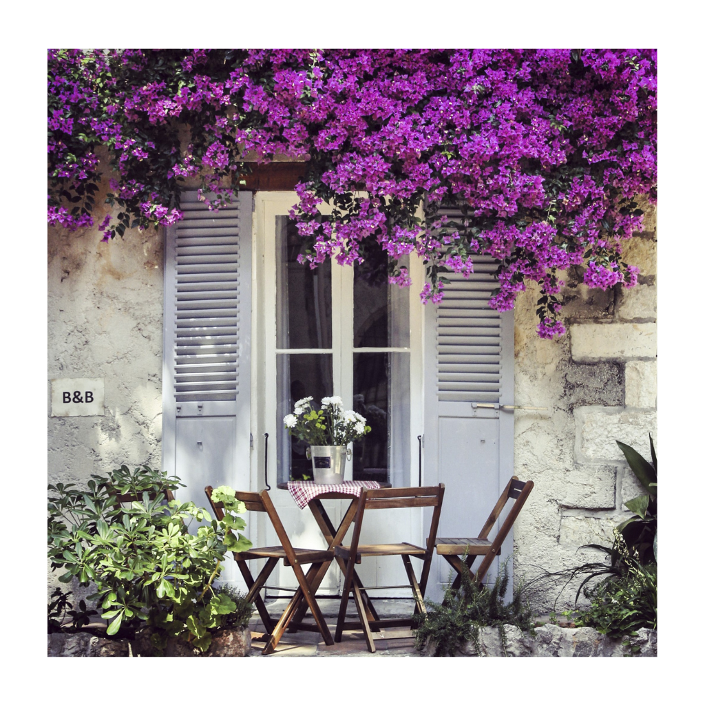 Anna's Collection Tuinposter Buitencanvas Terras 78 x 78 cm