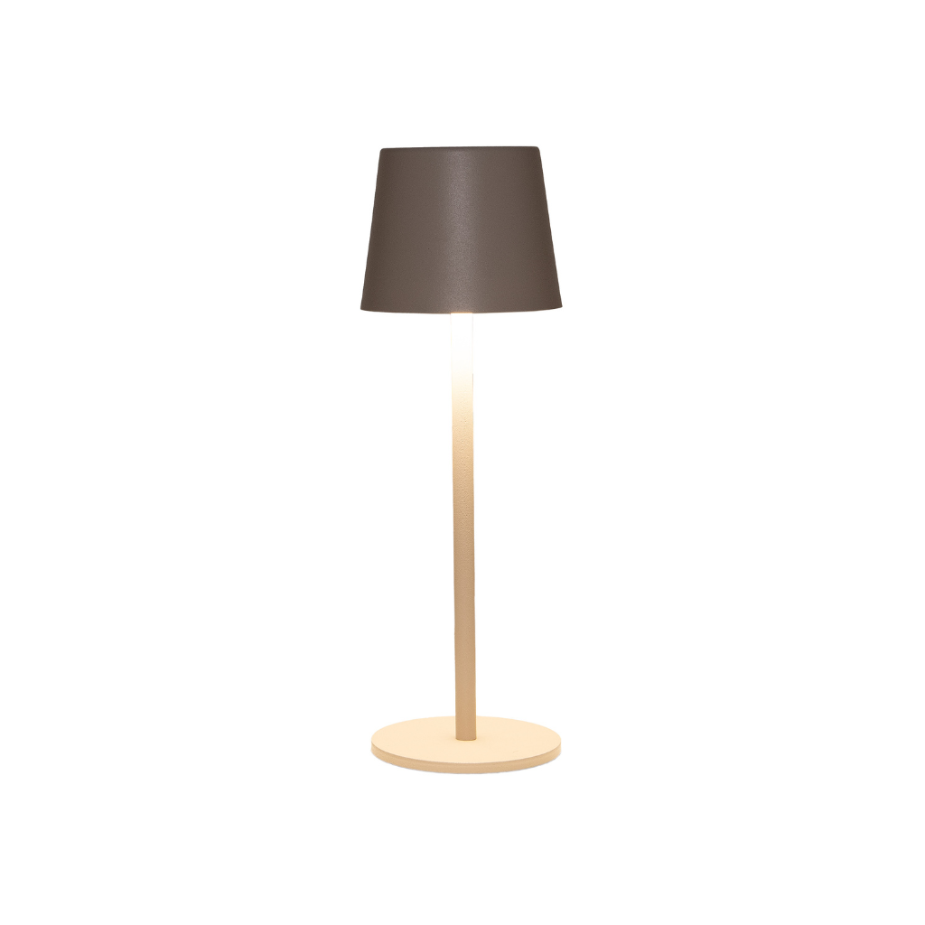 Draadloze Tafellamp mat zand LED dimbaar 27.5 x 9 cm