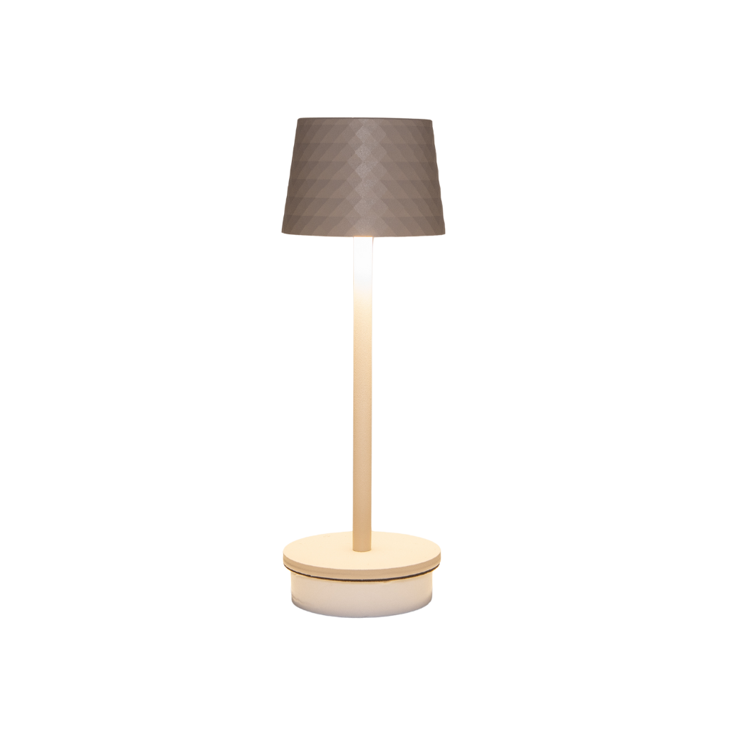 Draadloze Tafellamp mat zand LED dimbaar 22.5 x 8.5 cm