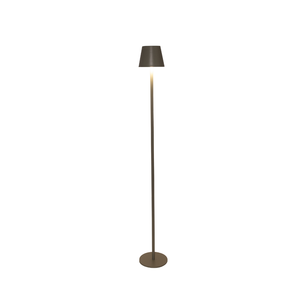 Draadloze Lamp staand mat olijf LED dimbaar 1.2 m