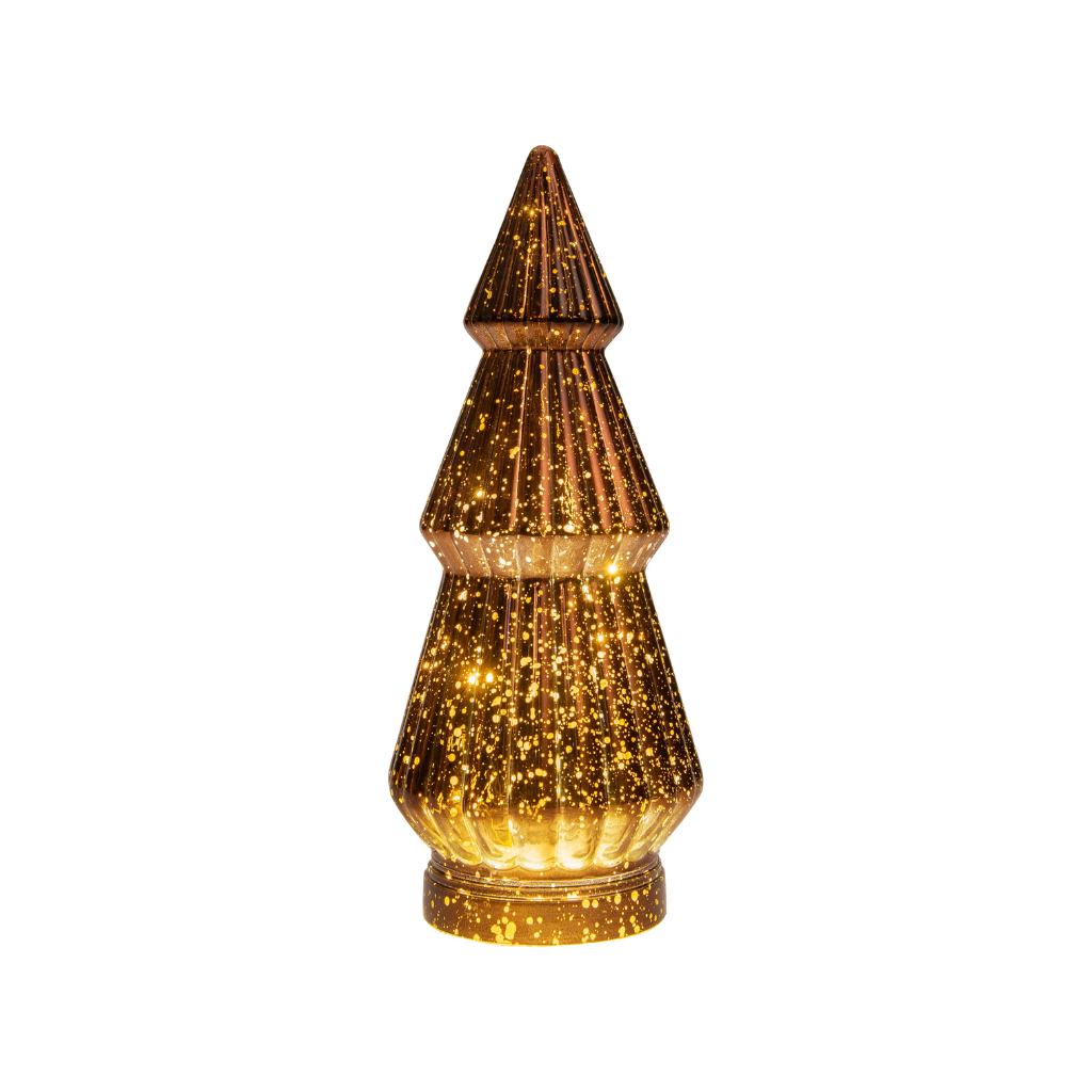 Anna's Collection decoratieboom brons met verlichting 9.8 x 23 cm
