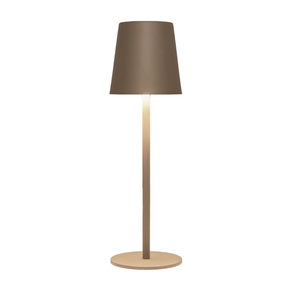 Anna's Collection Tafellamp Oplaadbaar Taupe 27.5 x 7 cm