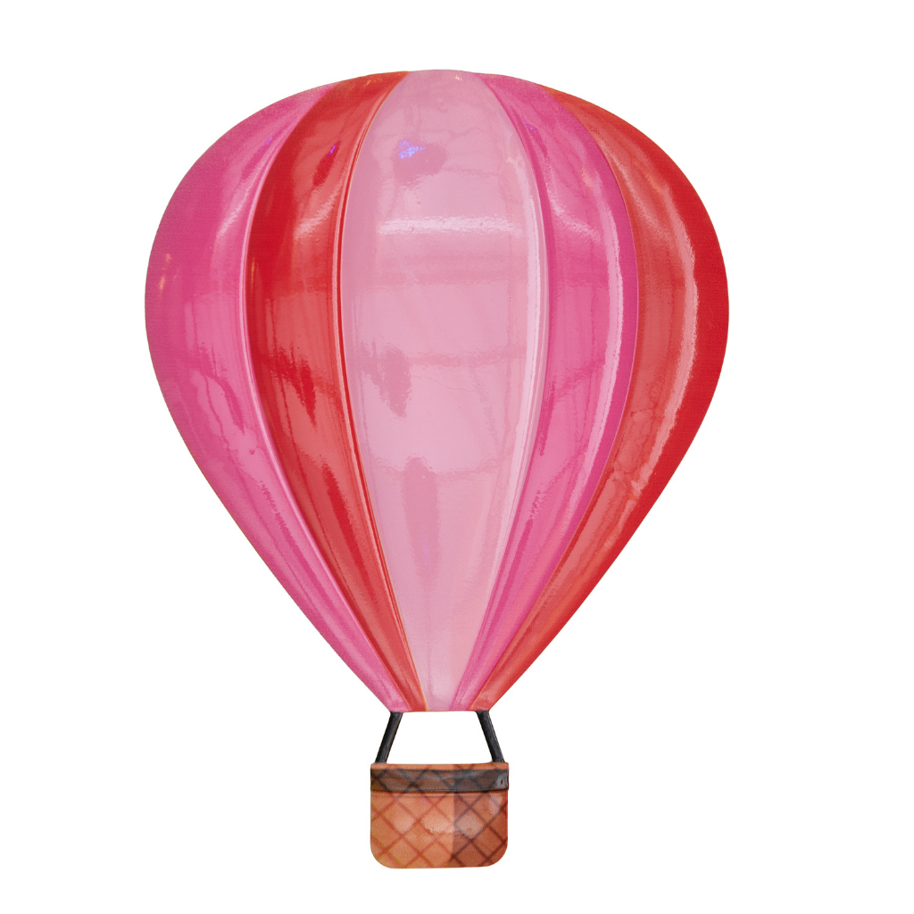 Anna's Collection Wanddecoratie Luchtballon Roze 28 x 38 cm