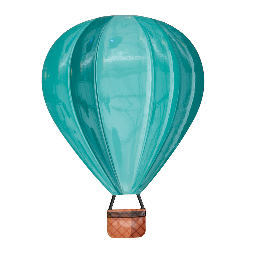 Anna's Collection Wanddecoratie Luchtballon Groen 28 x 38 cm