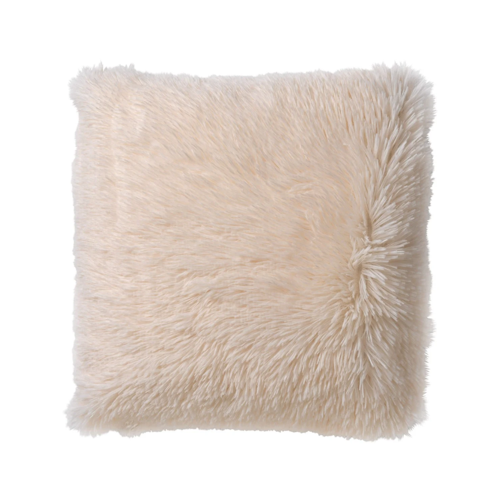 Dutch Decor Sierkussen Fluffy snow white 45 x 45 cm
