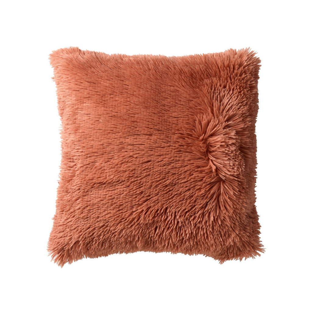 Dutch Decor Sierkussen Fluffy muted clay 60 x 60 cm