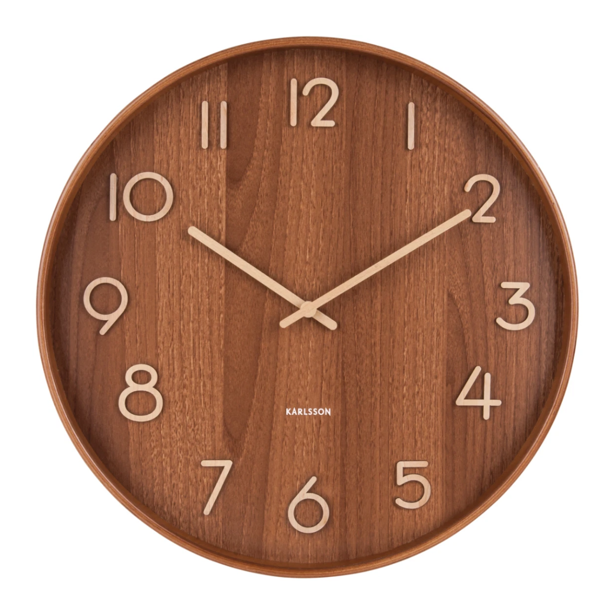 Karlsson Wandklok Pure Donker Lindehout large