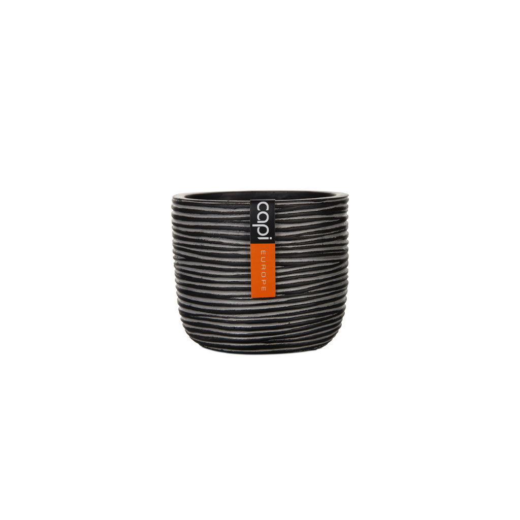 Capi Europe Pot bol Rib antraciet 8 x 8 x 6 cm