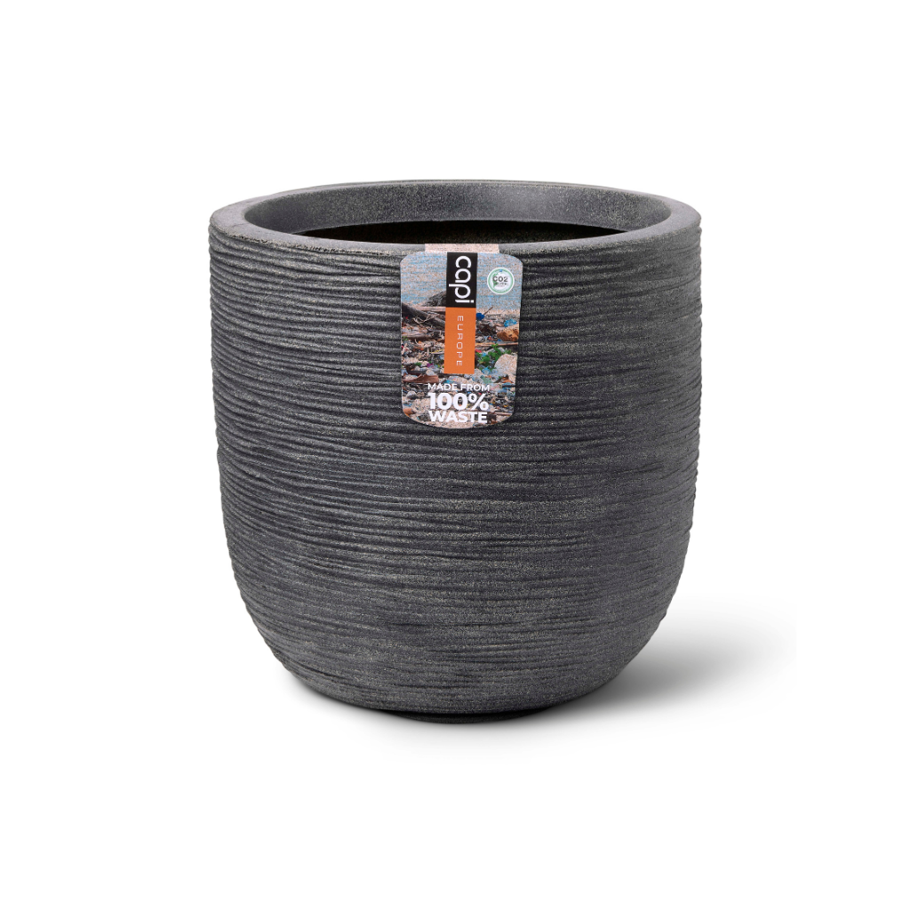 Capi Europe Pot bol Waste Rib NL terrazzo grijs