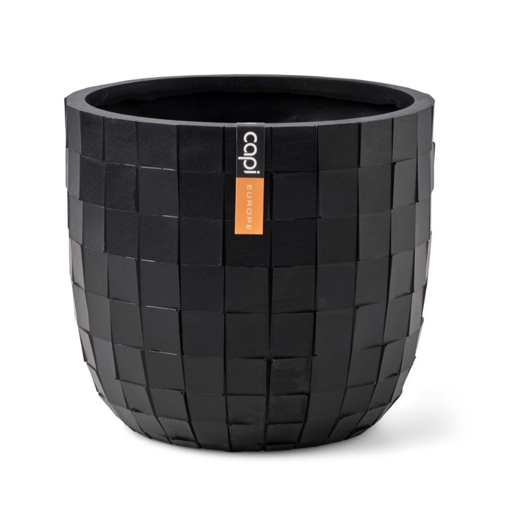 Capi Europe Bloempot Blocks Zwart 17 x 15 cm