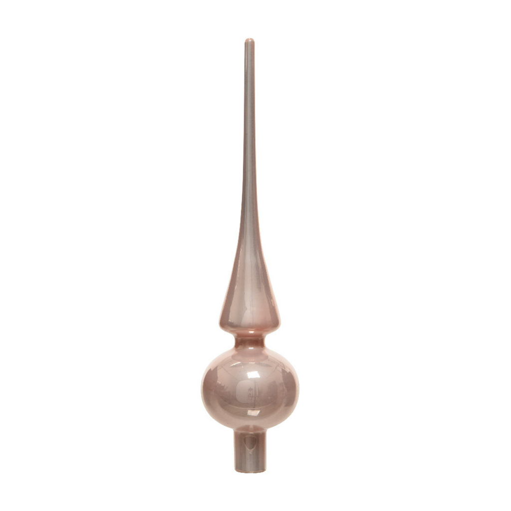 Decoris Piek glas roze glanzend 26 cm