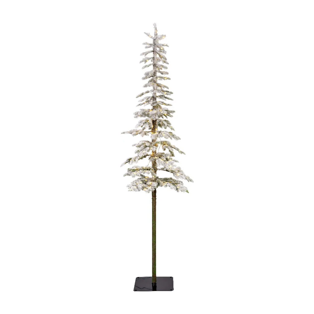 Everlands kunstkerstboom Alpine Sneeuw met verlichting 210 x 50 cm