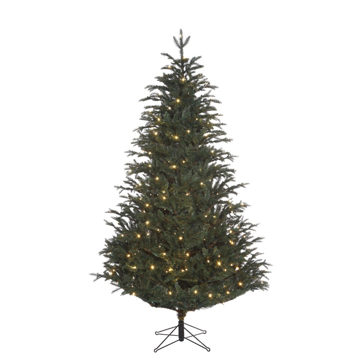 Black Box Trees kunstkerstboom Frasier blauw met verlichting 155 x 109 cm