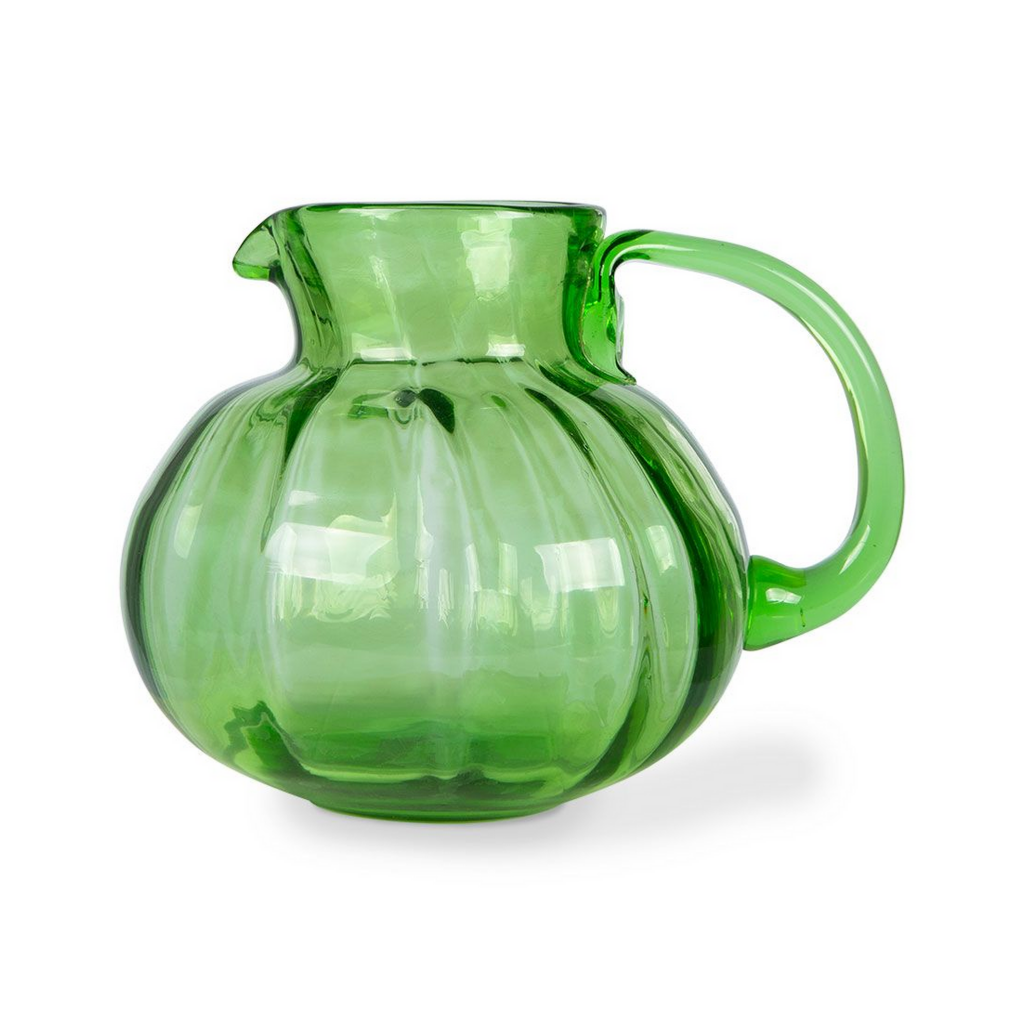 HKliving The Emeralds Glass Jug, Green