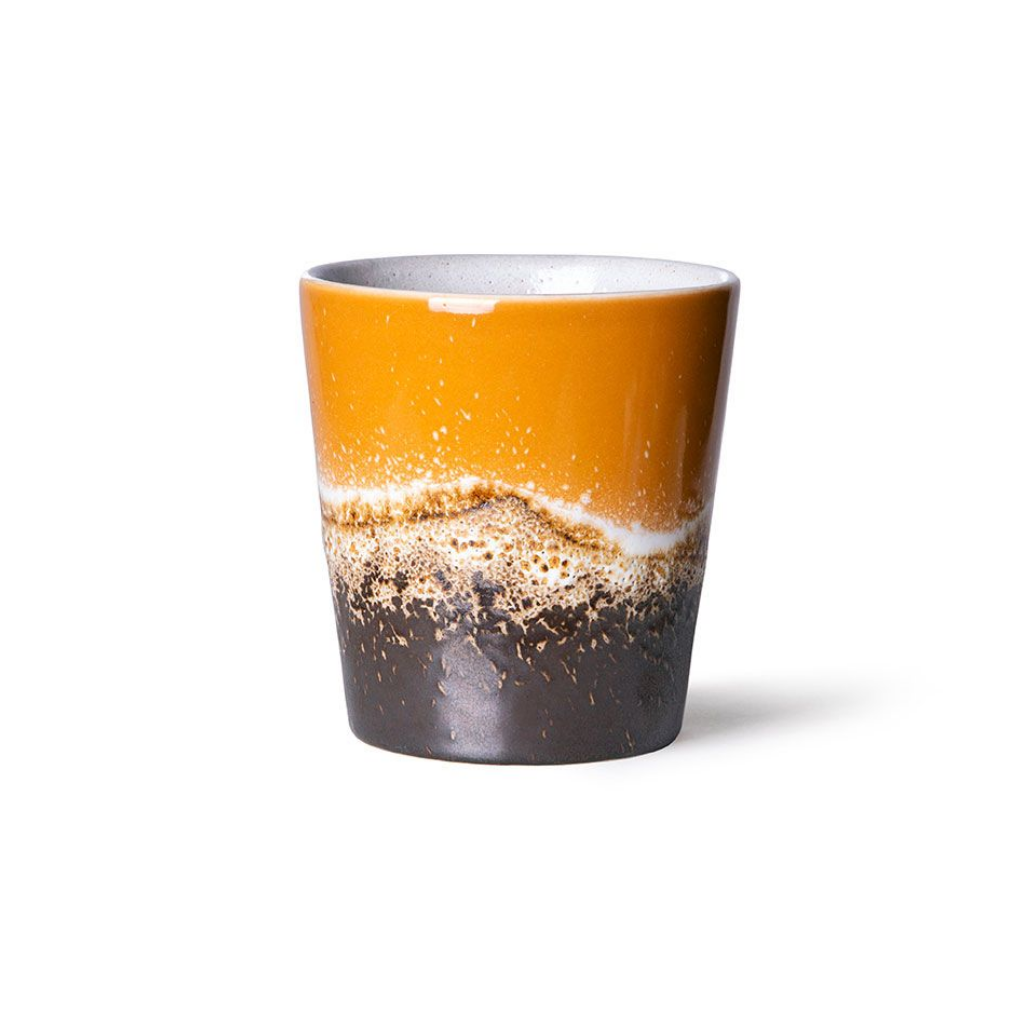 HKliving 70S Ceramics Coffee Mug, Fire