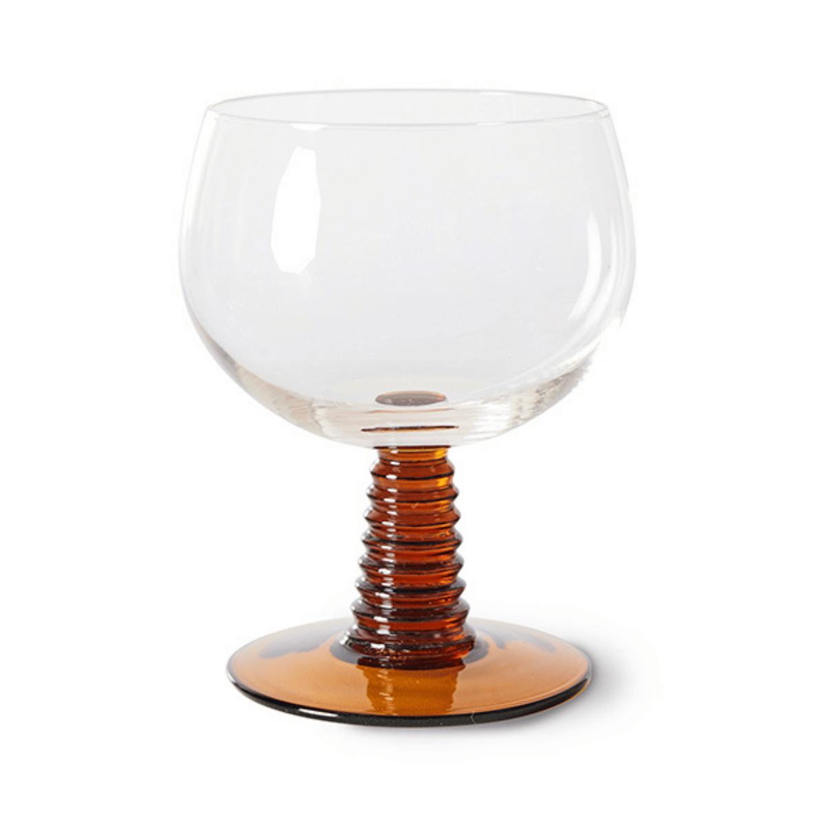 HKliving Swirl Wine Glass Low, Ochre