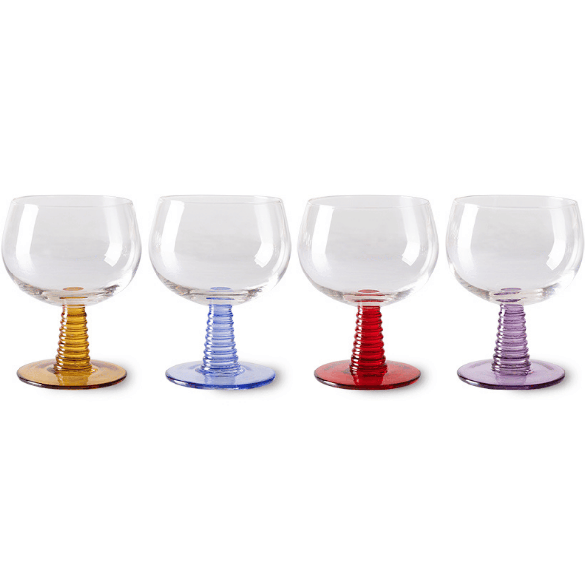 HKliving Wijnglas Swirl 4 stuks 0.35 L