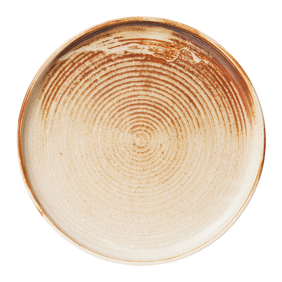 HKliving Bijgerechtbord Chef Ceramics Rustic Cream/Brown 20 cm