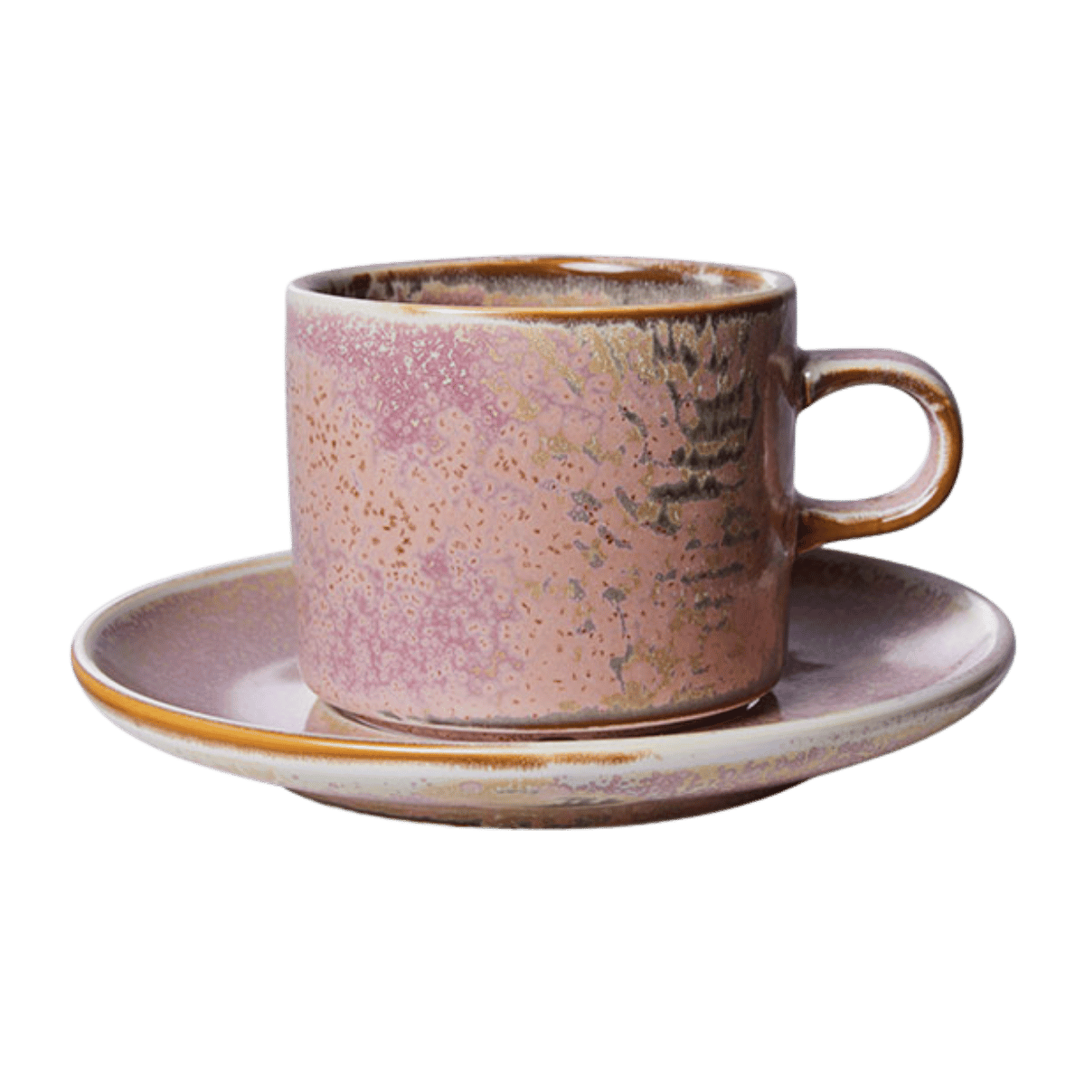 HKliving Kop en Schotel Chef Ceramics Rustic Pink