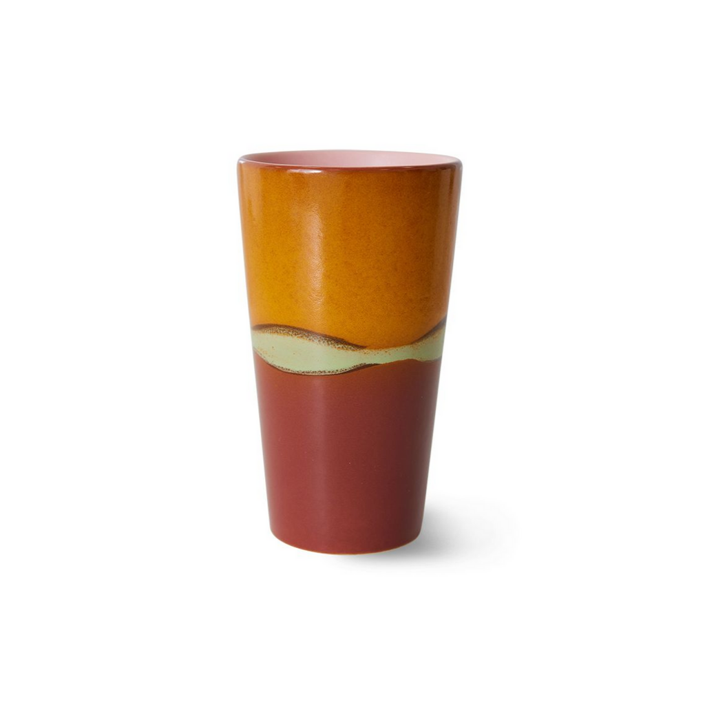 HKliving 70S Ceramics Latte Mug, Clay